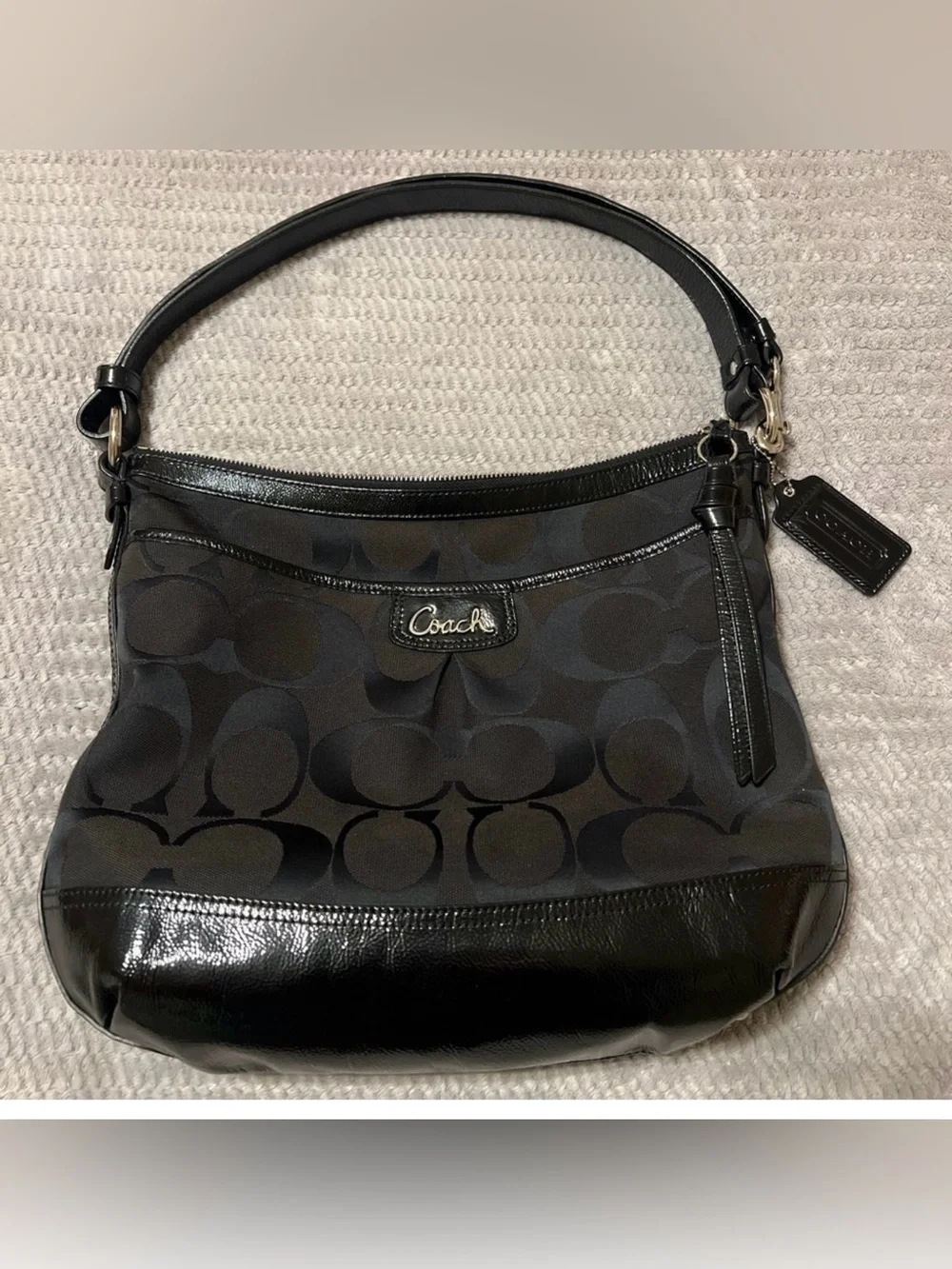 Coach Black Park Signature Canvas shoulder/  crossbody bag